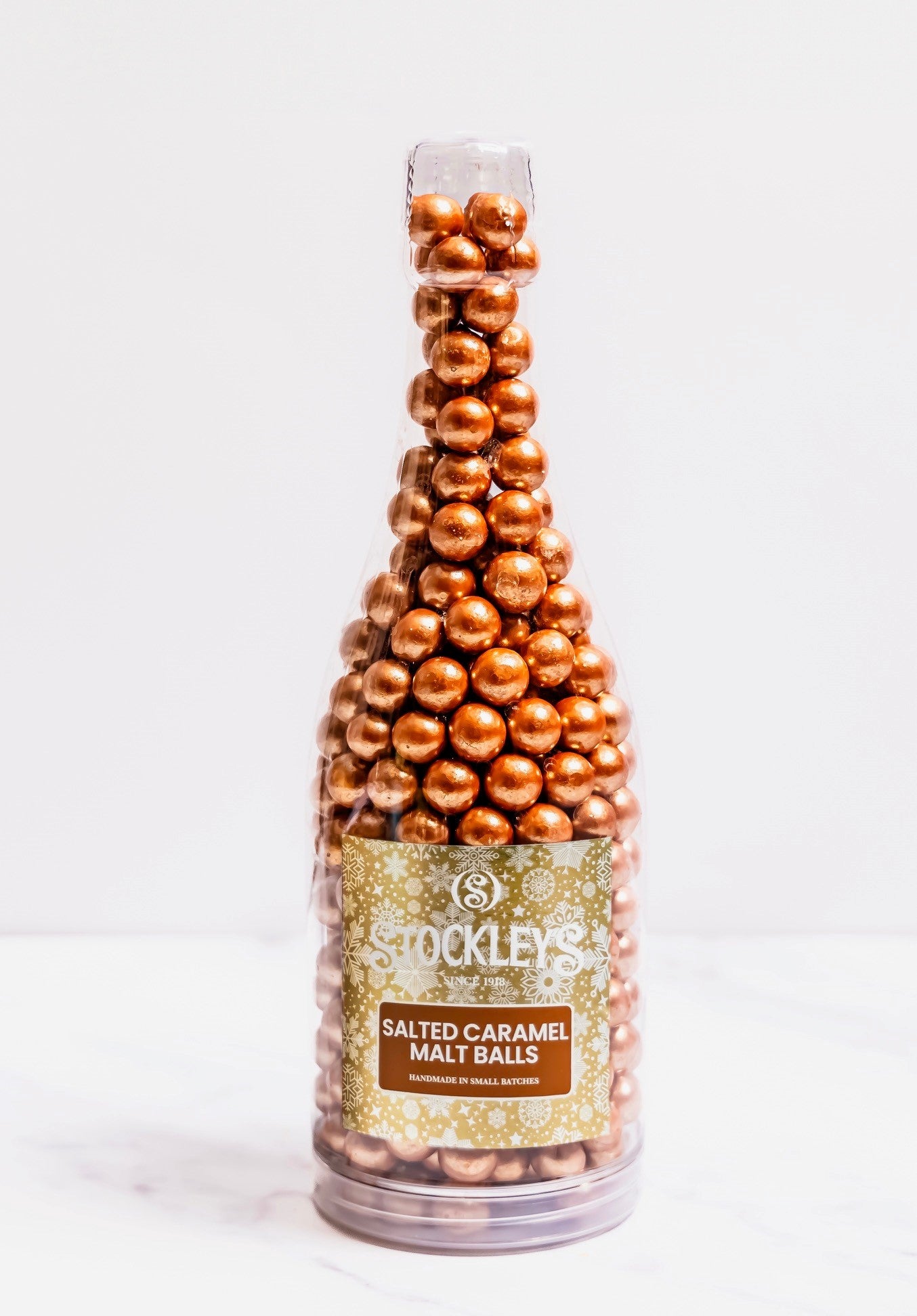 Salted Caramel Malt Balls Champagne Bottle